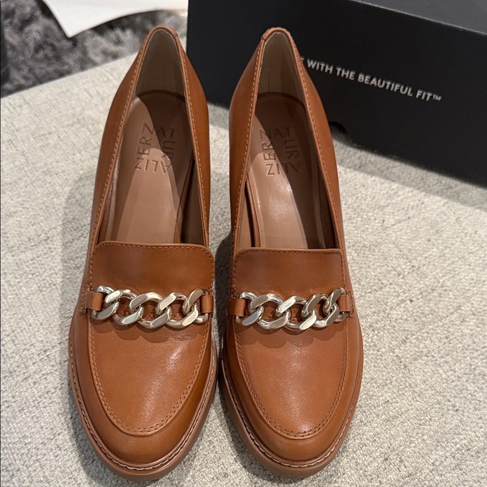 Naturalizer Callie Heeled Loafers - English Tea, Size 7.5M